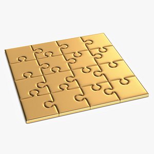 golden puzzle 3D model