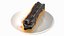 Eclair in Chocolate Glaze with Saucer model
