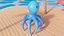 Stilisierter Low Poly Rigged Octopus Spielcharakter Low-Poly 3D-Modell
