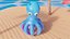 Stilisierter Low Poly Rigged Octopus Spielcharakter Low-Poly 3D-Modell