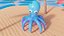 Stilisierter Low Poly Rigged Octopus Spielcharakter Low-Poly 3D-Modell