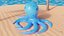 Stilisierter Low Poly Rigged Octopus Spielcharakter Low-Poly 3D-Modell