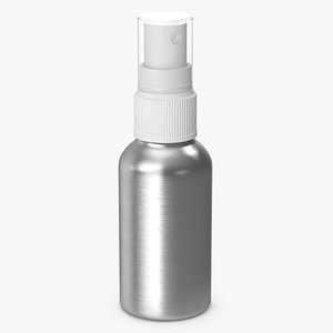 3D model spray bottle aluminum 50