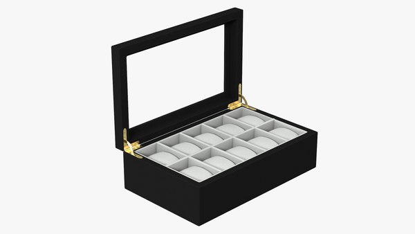 Uhrenbox Leder 3D-Modell TurboSquid 2040412 - Technical View