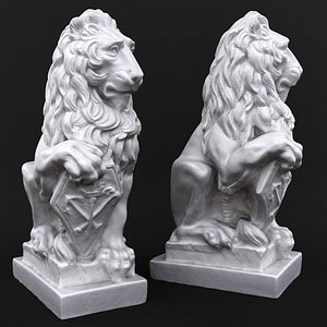 3D lion sculpture