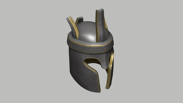 3D модель Средневековый коронованный шлем 02 - Дизайн персонажей в ...