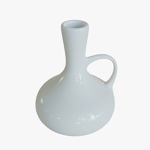 Wide Ceramic Vase With Handle model
