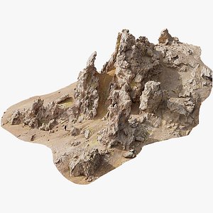 Spiky Cliff Formation - 3D PBR Model