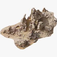 Spiky Cliff Formation - 3D PBR Model