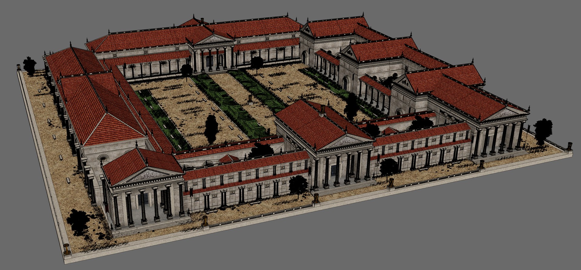 Fishbourne Roman Palace Village Environment Model - TurboSquid 2277938