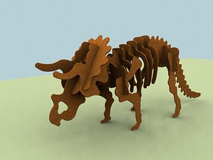 puzzle triceratops 3d 3ds