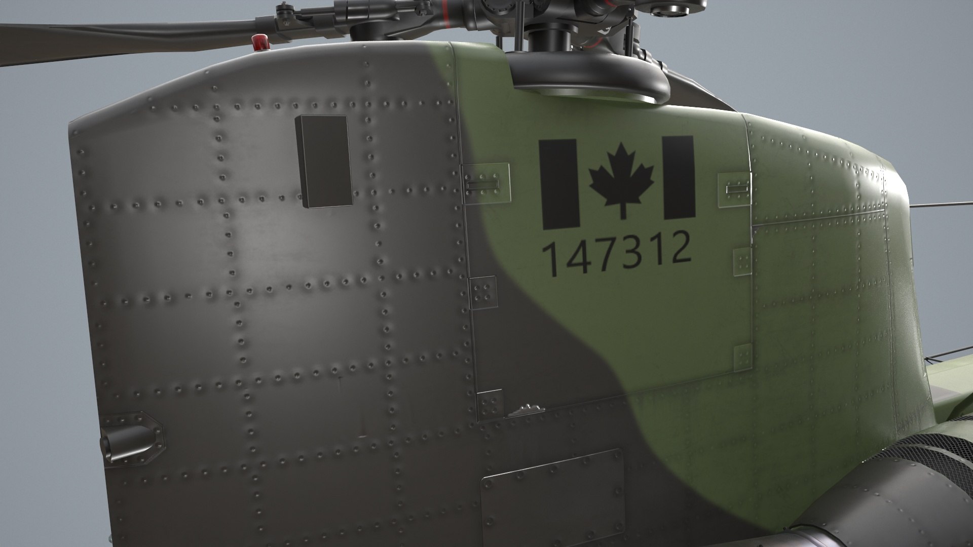 3D CH-47 Chinook RCAF Basic Animation - TurboSquid 2170251