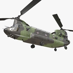 3D CH-47 Chinook RCAF Basic Animation