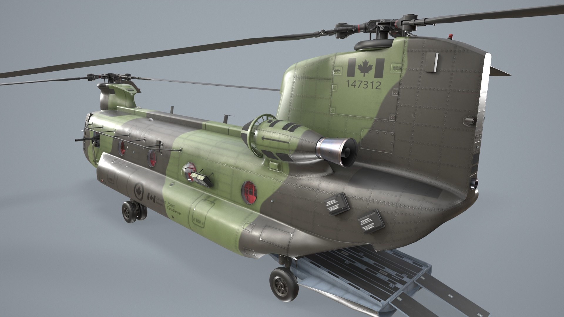 3D CH-47 Chinook RCAF Basic Animation - TurboSquid 2170251