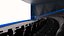 Modern High Tech Cinema Movie Theater Interior 3D model