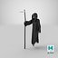 Grim Reaper Holds Out Scythe 3D model