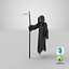 Grim Reaper Holds Out Scythe 3D model