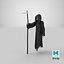 Grim Reaper Holds Out Scythe 3D model