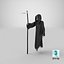 Grim Reaper Holds Out Scythe 3D model
