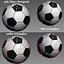 Bola de futebol clássico low-poly
