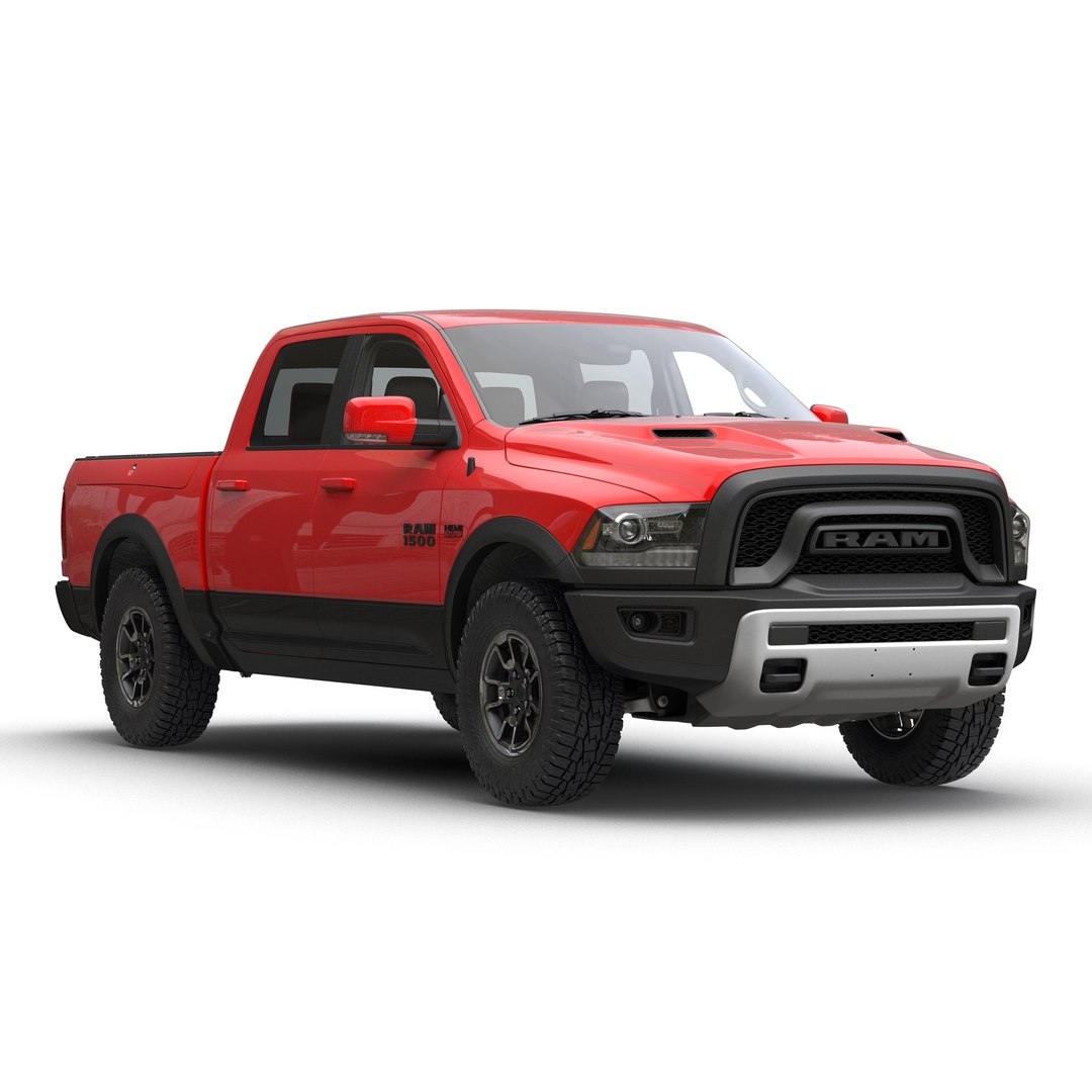 Dodge Ram Rebel 2016 Pikup Simple Interior 3D model preview