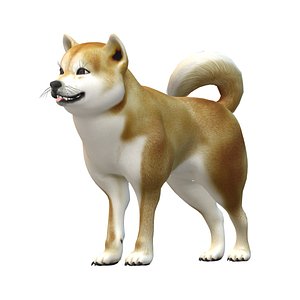 Shiba Inu dog 3D model