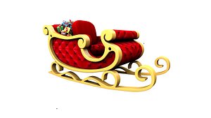 Santa Claus Sleigh 3D model