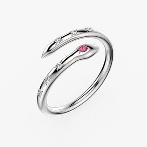 3D Jewelry Snake ring all sizes FREE  3D print model