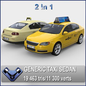 3d model generic sedan monsun