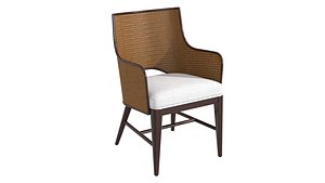 Palecek Avalon Arm Chair Dark Walnut
