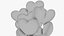 3D Helium Balloons Bouquets Collection V1 model