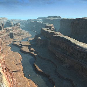 Terrain Canyon with River FULL Scene