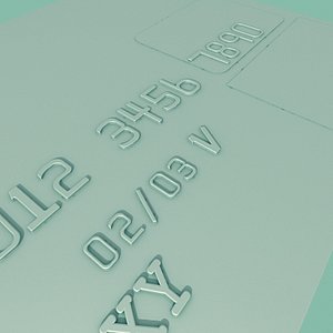 3d credit card model