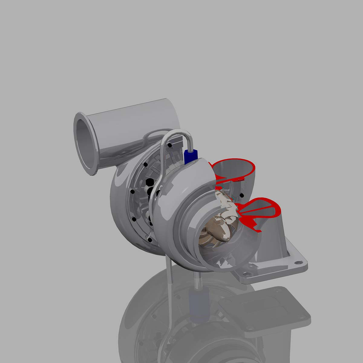 turbocharger 3d model