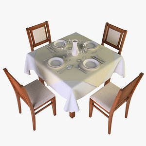 3d model restaurant table