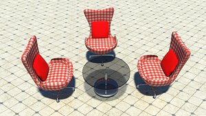 Chair set with tea table