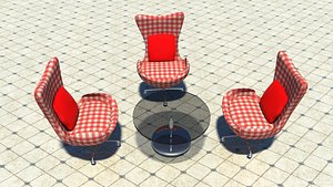 Chair set with tea table