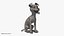 3D character rig dog model