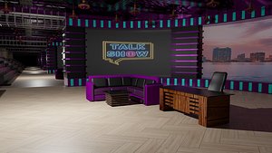 3D Talk Show TV Studio model