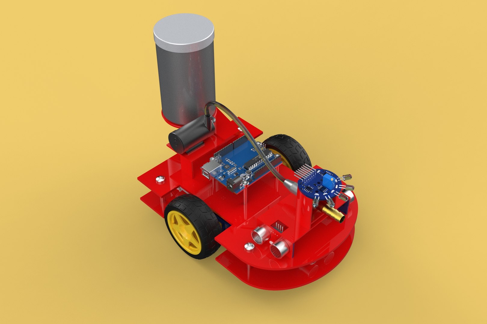 3D AUTONOMOUS FIRE FIGHTING ROBOT VEHICLE EXTINGUISHER SPRAYER UGV ...