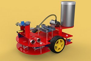 3D AUTONOMOUS FIRE FIGHTING ROBOT VEHICLE EXTINGUISHER SPRAYER UGV