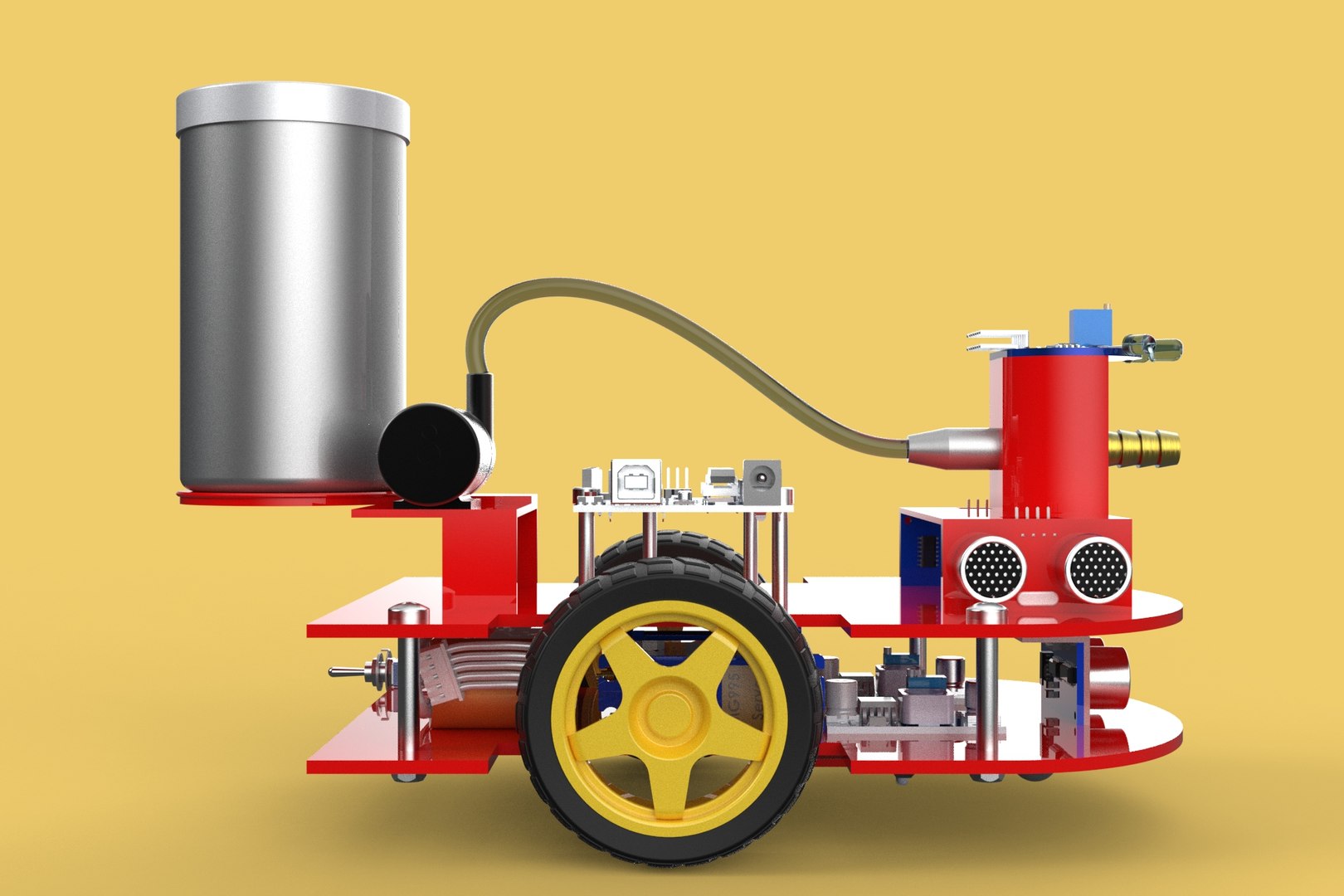 3D AUTONOMOUS FIRE FIGHTING ROBOT VEHICLE EXTINGUISHER SPRAYER UGV ...
