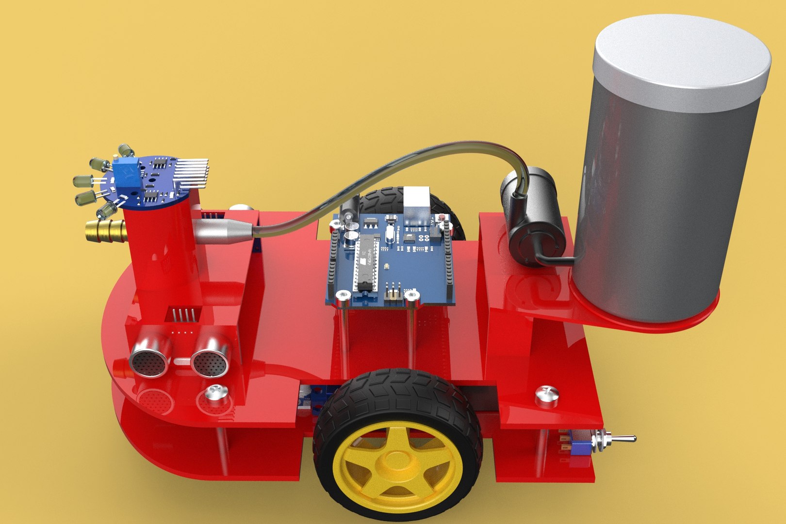 3D AUTONOMOUS FIRE FIGHTING ROBOT VEHICLE EXTINGUISHER SPRAYER UGV ...