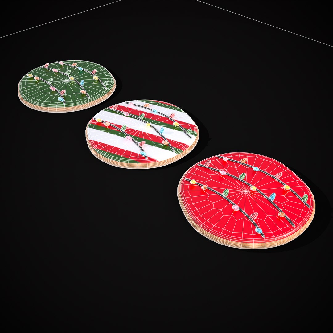 Christmas Lights Cookie model - TurboSquid 2010643