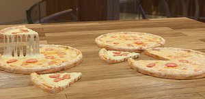 modeled pizza 3D