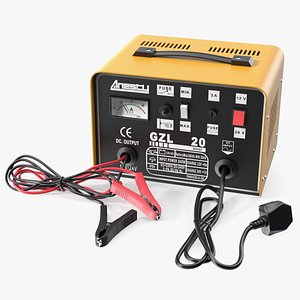 Car Battery Charger Anesty Yellow 3D