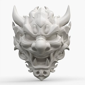 3D Asian Demon Mask 5 model