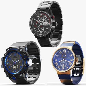 3D Three Detailed Watches