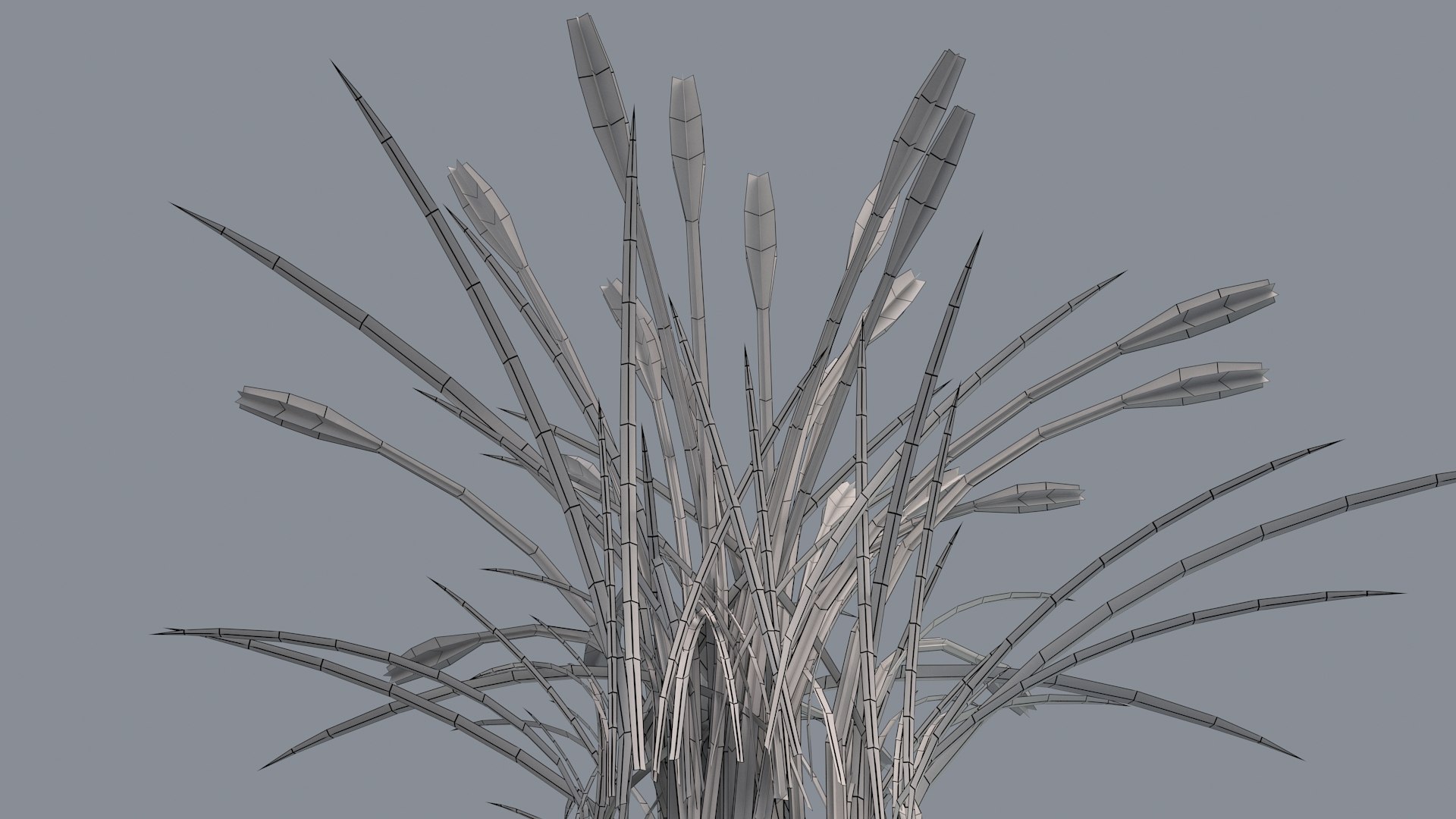 3D feather grass reed 002 model - TurboSquid 1511457