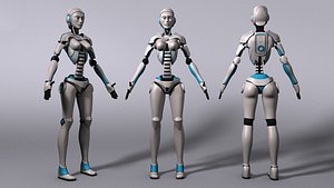 Sci-Fi Female Robot Rig